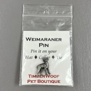 Weimaraner Dog Hat Collar Tie Pin Silver Tone 1" - Picture 1 of 4