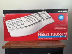 Microsoft Natural Keyboard Elite Windows 98 USB In The Box! - Picture 1 of 10