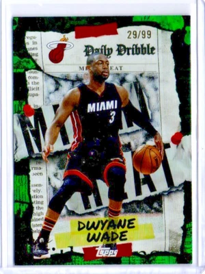 2025-26 TOPPS BASKETBALL DWYANE WADE DAILY DRIBBLE GREN RAINBOW INSERT # 29/99 - Image 1 of 2