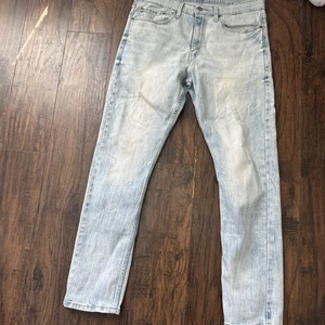 Pantalones de mezclilla ajustados regulares Levi Strauss Signature para hombre 34x32 azul lavado claro elástico - Imagen 1 de 6