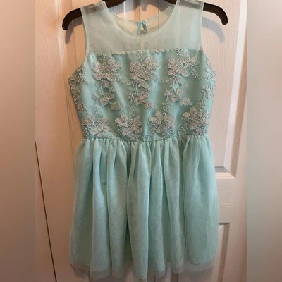 Children’s place size 16 Dress 👗 icy blue with silver - Image 1 of 4