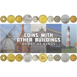10 Coin Collection | Buildings | Monuments | Lighthouses | Ports | Windmills - Picture 1 of 3