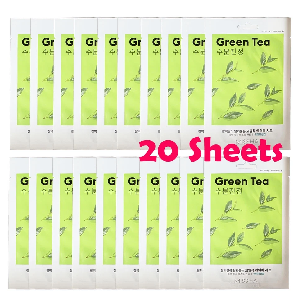 Missha Airy Fit Sheet Mask (Green Tea / 20 sheets) - Image 1 of 1