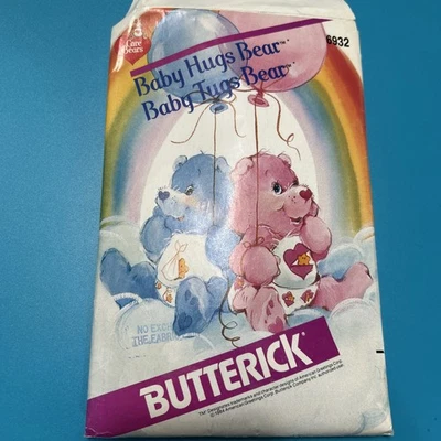 Butterick 6932 Care Bears Baby Hugs and Tugs Plush StuffToy Sewing Pattern Cut - Image 1 of 4