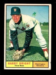 1961 TOPPS #447 HARRY BRIGHT SENATORS - Picture 1 of 2