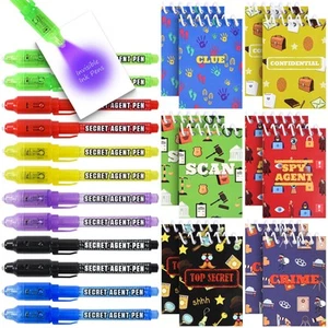 Invisible Ink Pens, 12 Pack Disappearing Ink Pens & 12 Pack Mini Notebooks, S... - Picture 1 of 6