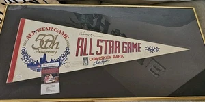 1983 Fred Lynn & Harvey Kuenn Autographed 50th All-Star Game Pennant JSA... - Picture 1 of 8