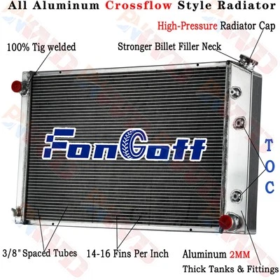 3 Row Aluminum Radiator For 73-87 Chevy C10 C20 C30 K10 K20 K30 GMC C1500 C2500 - Image 1 of 4