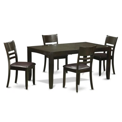 5  Pc  Dining  set-Table  Table  with  Leaf  and  4  Dining  Chairs - Image 1 of 4