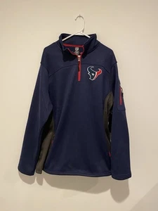 Neu mit Etikett Houston Texans Waffelstrickpullover Viertelreißverschluss Herren XL NFL Teambekleidung - Bild 1 von 12