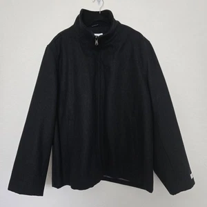 Calvin Klein Mens XL Wool Blend Winter Coat Charcoal Grey Classic - Picture 1 of 11