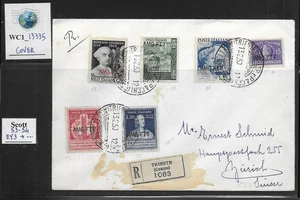 WC1_13335. ITALY: TRIESTE FTT. Cover to Switzerland w. Scott 53-54, E3 & more - Picture 1 of 1