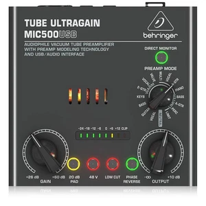 BEHRINGER Microphone Preamplifier 1 Channel 12AX7 MIC500USB with USB audio inter - Picture 1 of 4