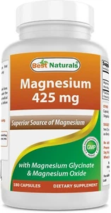 Best Naturals Magensium Glycinate 425 mg 180 Veggie Capsules - Picture 1 of 7