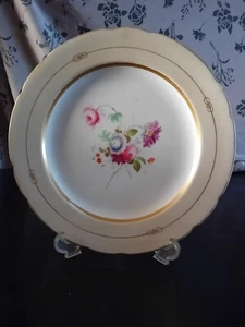 Bloor Derby floral plate with light brown edge c. 1830-1834 - Picture 1 of 8