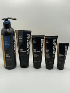 5x MANSCAPED CROP EXFOLIATOR, Cleanser, Gel, Shoother And Body Wash (Set of 5) - Picture 1 of 2
