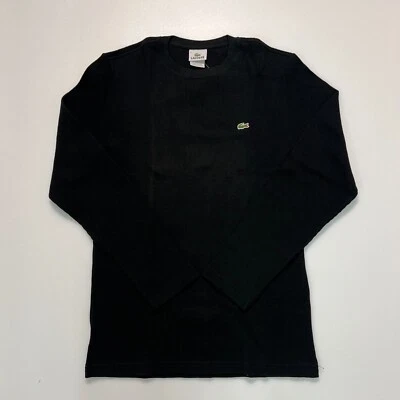 Suéter Lacoste Cuello Redondo Punto Gofre Delgado Algodón Negro Para Hombre Talla M EE. UU. De Colección Nuevo con Etiquetas Foto 1 de 4