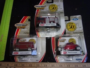 MATCHBOX COLLECTIBLES 1967 VOLKSWAGEN BUS, 1933 FORD COUPE, 1998 DENNIS SABRE 1G - Picture 1 of 5