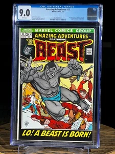 AMAZING ADVENTURES #11 CGC 9.0 1972 Key Issue 1st Appearance of BEAST in Grey - Picture 1 of 2