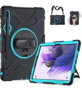 Custodia per Samsung Galaxy Tab Galaxy Tab S8 Plus/S7 FE 12,4 pollici nero + grigio nuovo di zecca - Foto 1 di 10