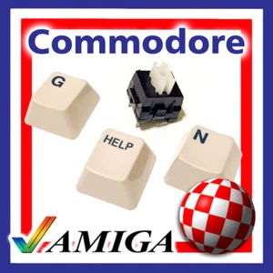 COMMODORE AMIGA 1000 KEYBOARD REPLACEMENT KEY CAP with SWITCH - Picture 1 of 4