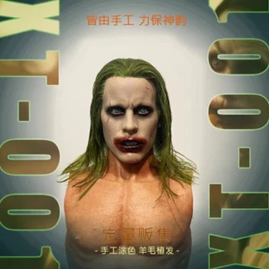 XT001 J04 1/6 Scale Joker Joaquin Phoenix Rooted Hair Head Carving Model Toys - Picture 1 of 5