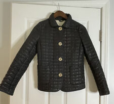 KATE SPADE BLACK QUILTED button close JACKET - XS