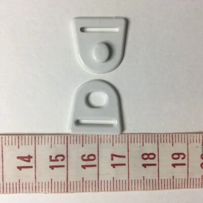 6pc 2 Part White Maternity Bikini Bra Clasps Plastic Suit 10-12mm Strap - Image 1 of 2