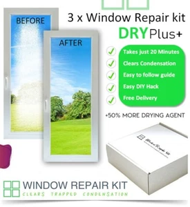 3 x Window Plus kit +50% Extra - Clears Condensation Failed double glazing unit - Picture 1 of 7