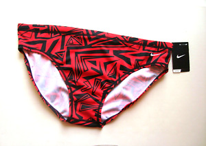 Nike Swim Brief Men's Red/Black Poly Racer Swimsuit NWT Size 38