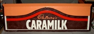 Letrero publicitario antiguo original vintage de madera de chocolate de caramilk Cadbury's - Imagen 1 de 2