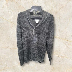 Carbon 2 Cobalt Pullover Gr. L Herren 1/2 Knopf Klett grau Ellenbogen Patches - Bild 1 von 4