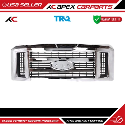 New Front Grille Assembly For 2008-2021 Ford E-350 E-450 Super Duty FO1200507 - Image 1 of 4