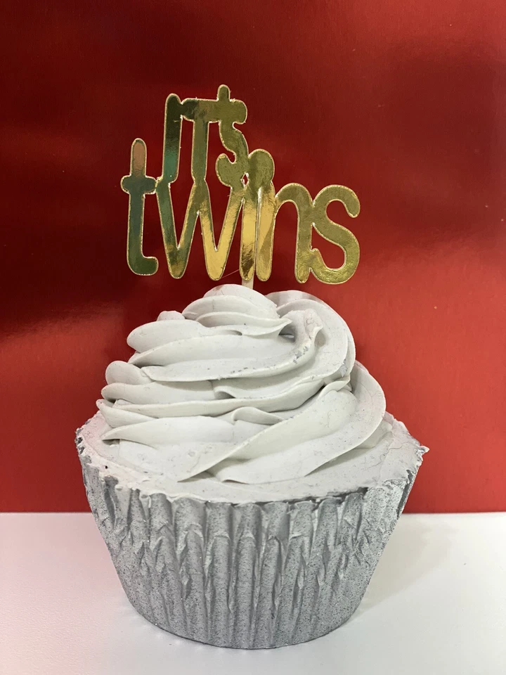 24 Piezas Cupcake Toppers It’s Twins Baby Shower Decoración Doble Problema Amor Foto 1 de 1