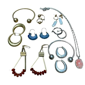 Madewell Anthropologie Fashion Jewelry Lot of 10 Earrings Necklace Bracelets - Picture 1 of 4