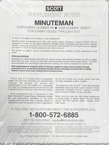 SCOTT 2017 MINUTEMAN SUPPLEMENT #49  ***WE HELP AND SUPPORT OUR VETERANS*** - Picture 1 of 4