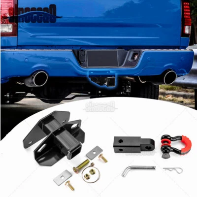 For 2003-2018 Dodge Ram 1500 2" Shackle Hitch Receiver +Rear Trailer Hitch Mount - Изображение 1 из 4