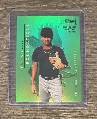 2022 Skybox Metal Universe Champions Roderick Arias Green PMG #4/10 NYY Prospect - Image 1 of 2