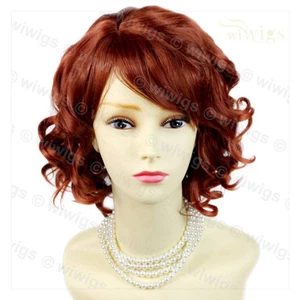 Wiwigs Lovely Copper Red Short Curly Summer Style Skin Top Ladies Wig - Picture 1 of 4