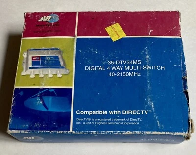 NEW JVI Digital 4-Way Multi-Switch (40-2150MHz) Diplexer Directv # 35-DTV34MS  - Image 1 of 2