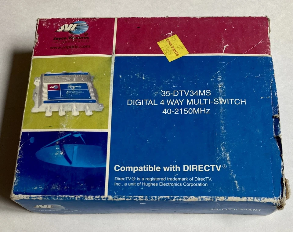 NEW JVI Digital 4-Way Multi-Switch (40-2150MHz) Diplexer Directv # 35-DTV34MS  - Image 1 of 2