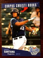 (2) 2013 Corpus Christi Hooks Grandstand Domingo Santana Minor League Cards
