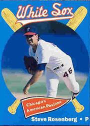 1989 Chicago White Sox White Sox Coke Baseball Card #24 Steve Rosenberg