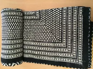 KANTHA QUILT BEDSPREAD COTTON HANDMADE VEGETABLE INDIAN BLANKET KING SIZE,CRAZY. - Picture 1 of 5