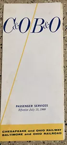 1968 C&O B&O CHESAPEAKE BALTIMORE OHIO PAMPHLET RAILROAD TRAIN TIME TABLES VTG - Picture 1 of 4