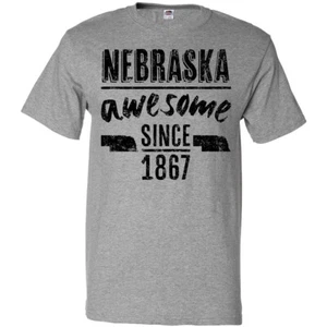 Inktastic Nebraska Awesome Since 1867 T-Shirt Lincoln City Birthday Birthplace - Picture 1 of 10
