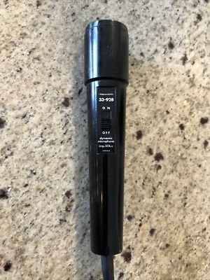 Mint Vintage Realistic Dynamic Slim Black Recording Microphone 33-928 - Image 1 of 3