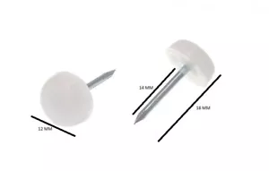 Knock In Nylon Furniture Slide Glide 1/2 Inch 13mm Diameter Pack Of 10 - Picture 1 of 1