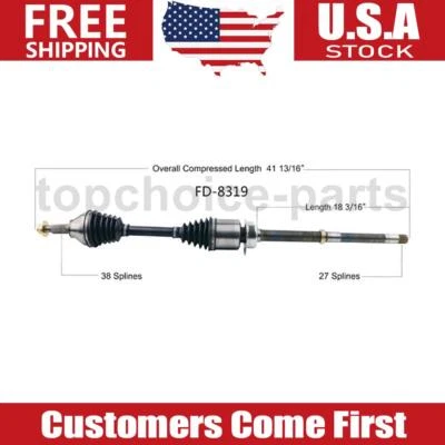 Eje CV delantero derecho del lado del pasajero OE para Lincoln MKT 3,7 L 2014 2016 2018 Foto 1 de 2