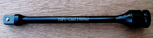 Black 75 ft/lb (100 Nm) 1/2" Chrome-Molly 7" Extension Bar Torque Limiting Stick - Picture 1 of 1